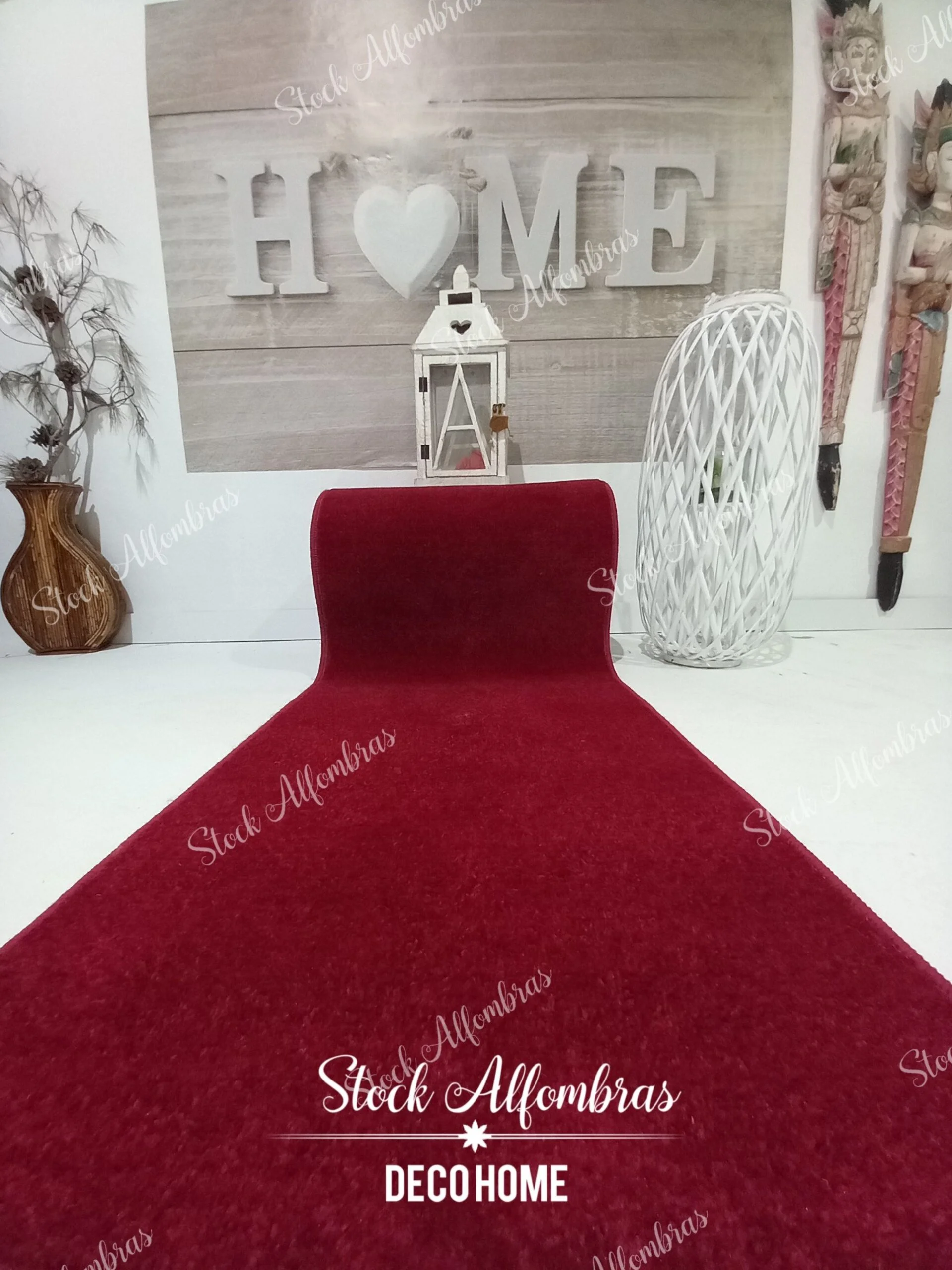 Alfombra o Pasillero Liso Rojo Ancho 67cm 105cm 140cm 210cm - Imagen 2