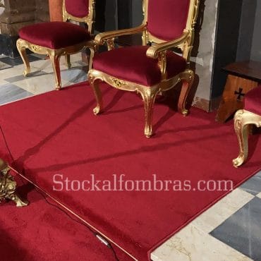 Alfombra Lisa Roja 2.10 ancho y largo a medida