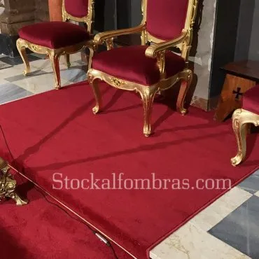 Alfombra Lisa Roja 2.10 ancho y largo a medida