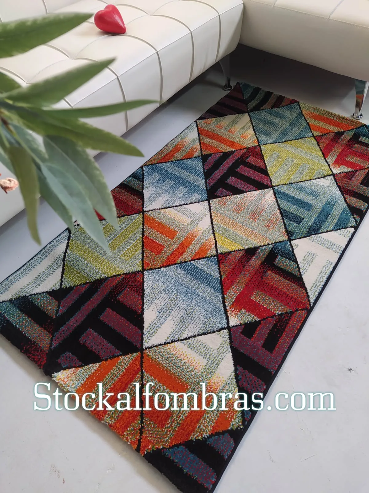 Alfombra rombos 80x150