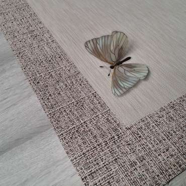 Alfombra a medida Teplón Premium | Una Cenefa–Jaspeado beige/ Visón