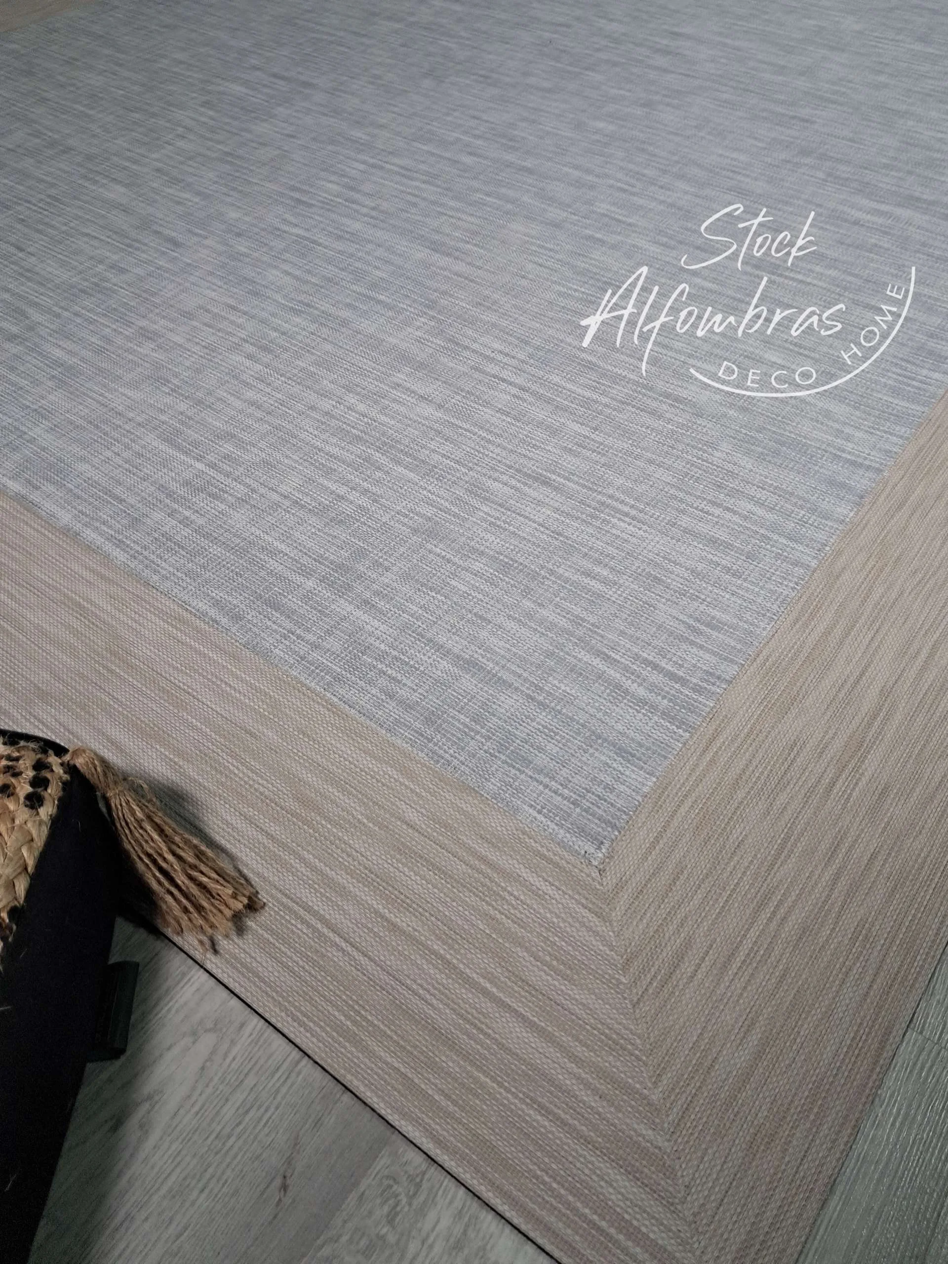 Vinilo Teplon premium Gris liso cenefa Jaspeada Beige - Imagen 5