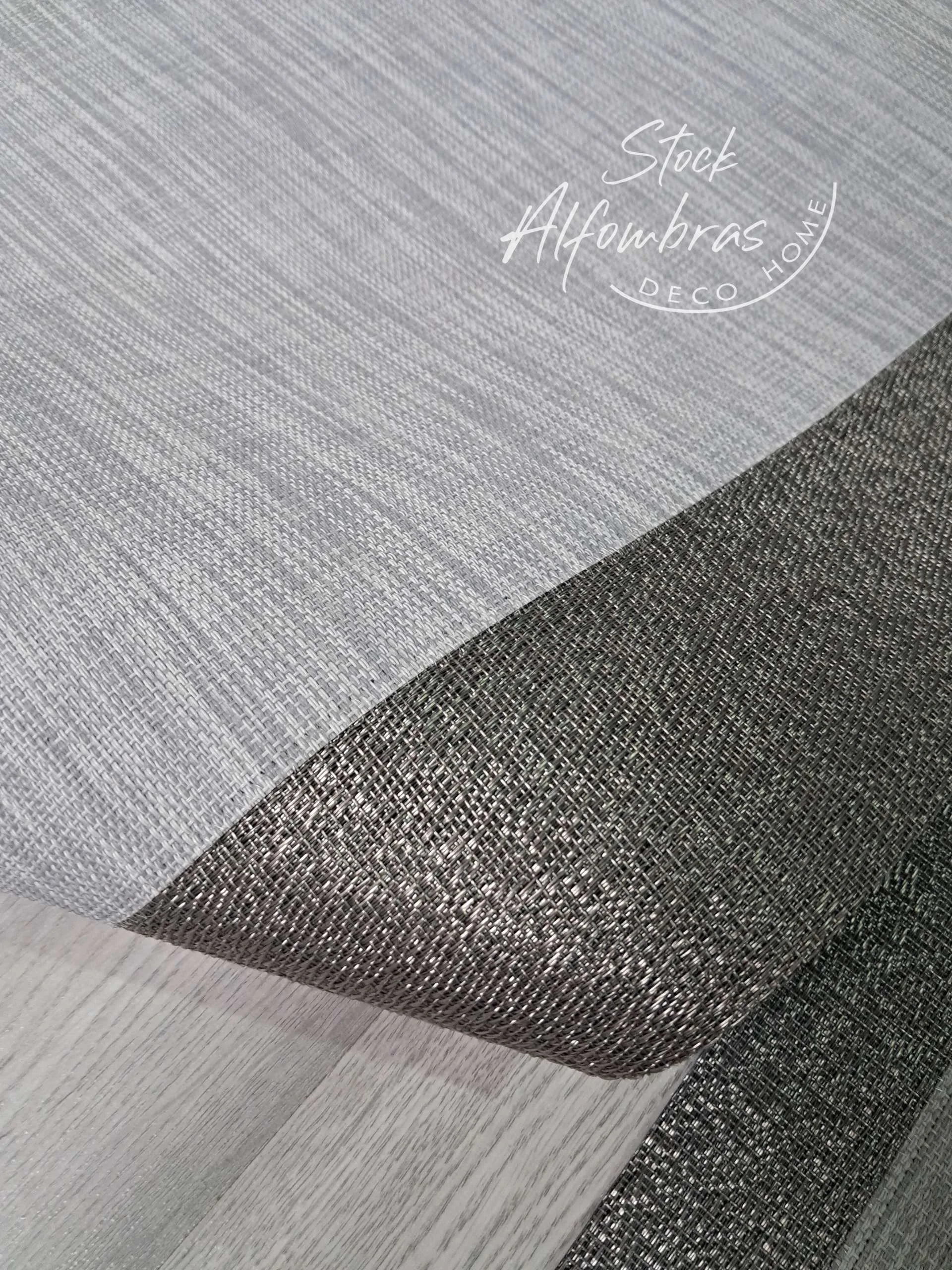 Vinilo Teplon premium Gris liso cenefa Plata