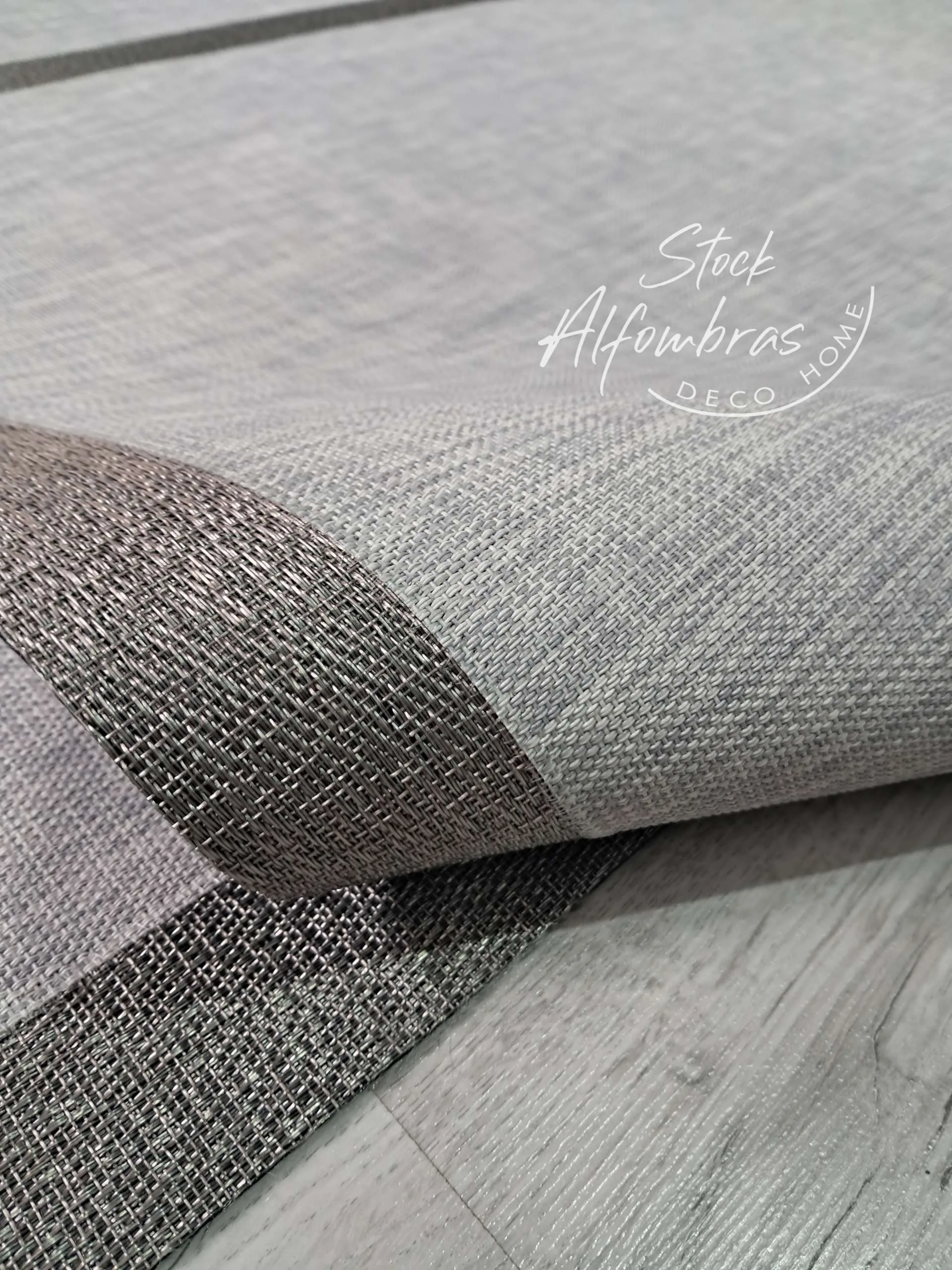 Alfombra a medida Teplón Premium | Una Cenefa–Gris liso /Plata - Imagen 5