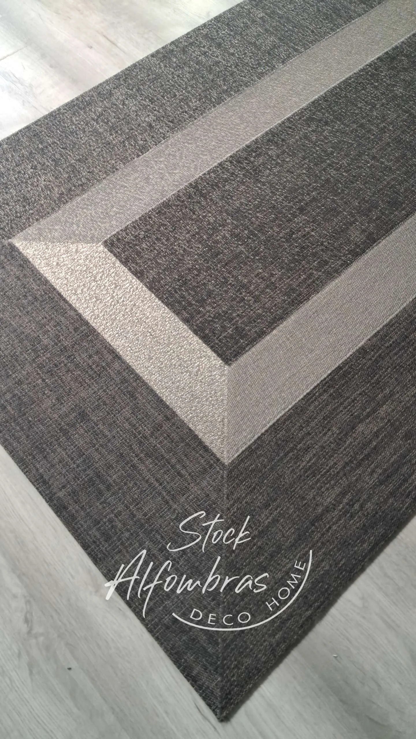 Vinilo  Diseño V61 doble cenefa plata y ébano Teplon premium