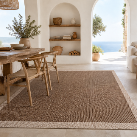 Alfombra vinilo trenzado 140X220 vinilo Teplon premium BEIGE