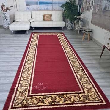 Alfombra roja con cenefa 1.40cm ancho
