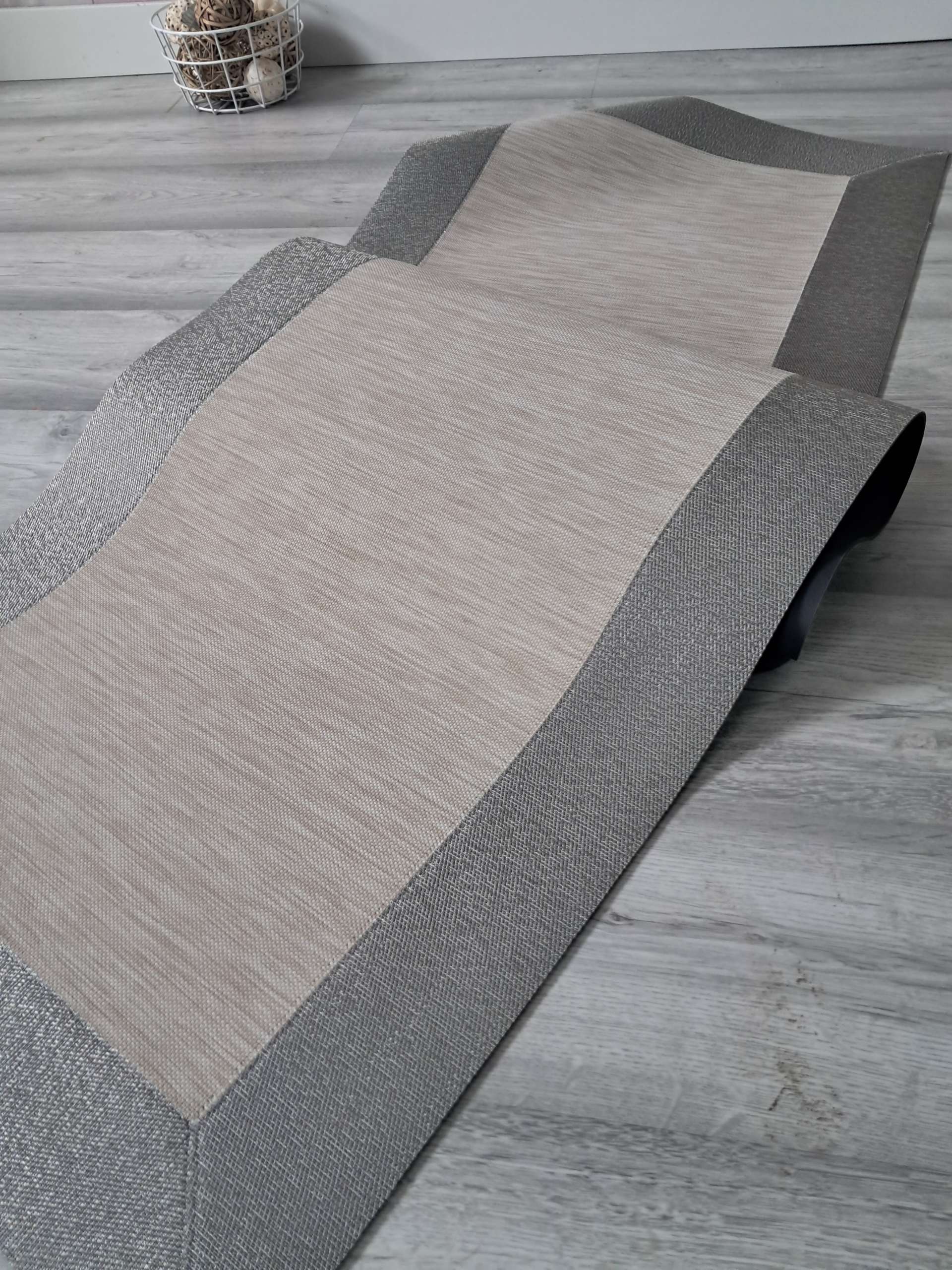 Vinilo Teplon premium Jaspeado beige cenefa Plata - Imagen 5