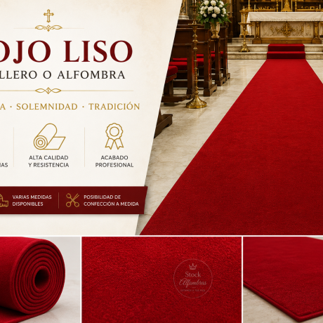 Alfombra roja 2.5 diferencia precio del pedido