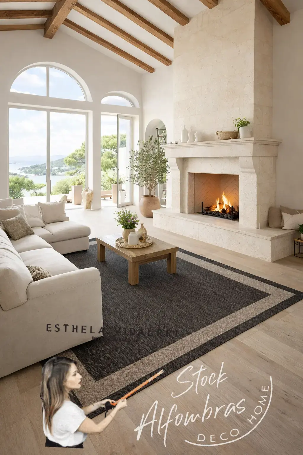 Alfombra Vinílica Teplón Premium a Medida | Dobles Cenefas – Fácil Limpieza V120 - Imagen 2