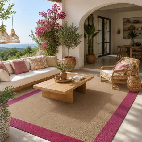 Alfombra 1.60x2.00vinilo Teplon base trenzado oro cenefa rojo dragón
