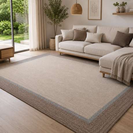 Alfombra Vinílica Teplón Premium a Medida | Dobles Cenefas – Fácil Limpieza V139