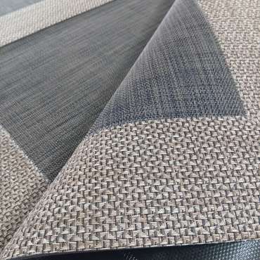 Alfombra vinílica 2.00 x 3.00  visón cenefa ébano