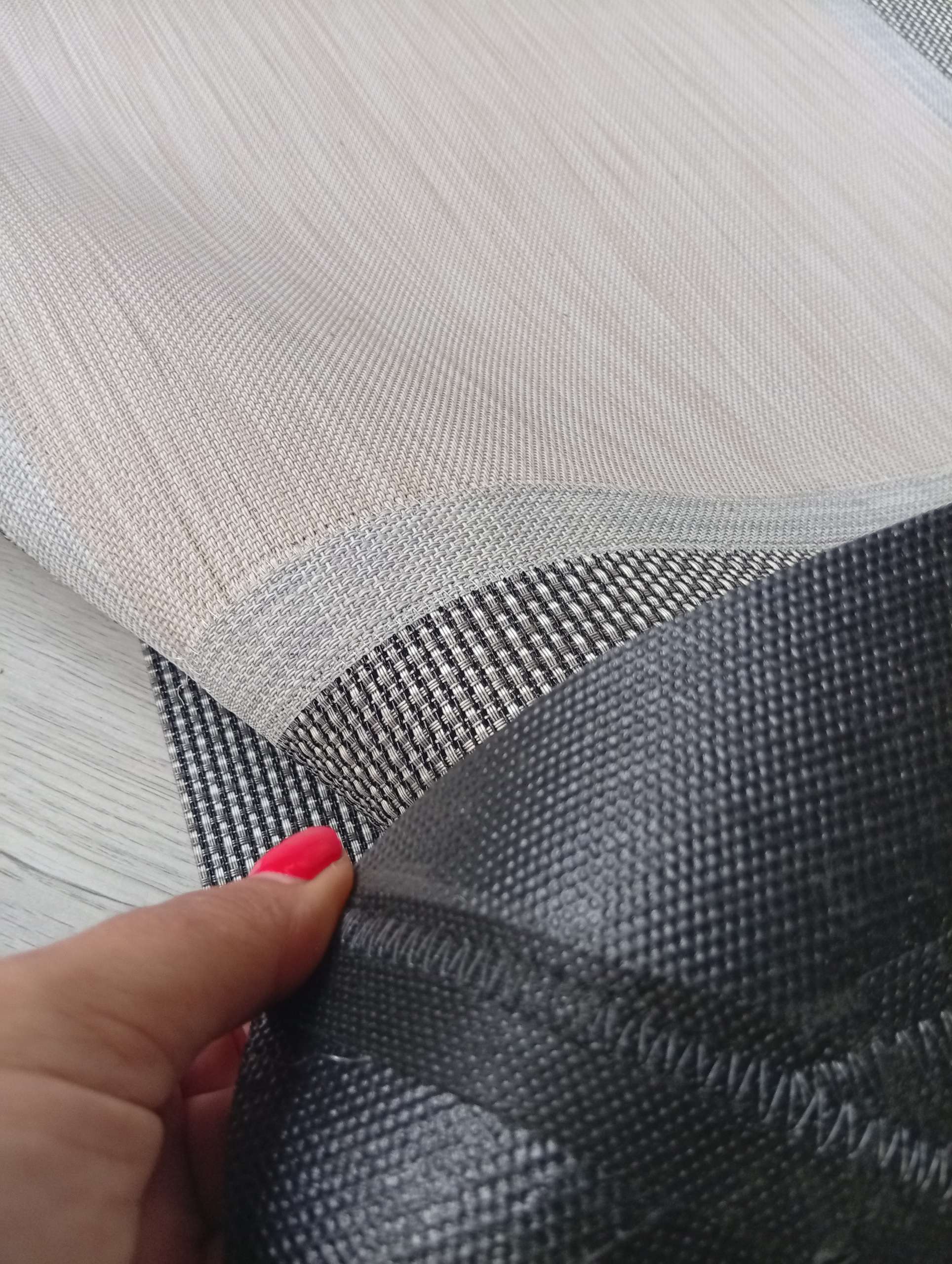 Alfombra Vinílica Base Jaspeado, gris ,metalico Doble Cenefa Teplon - Imagen 3